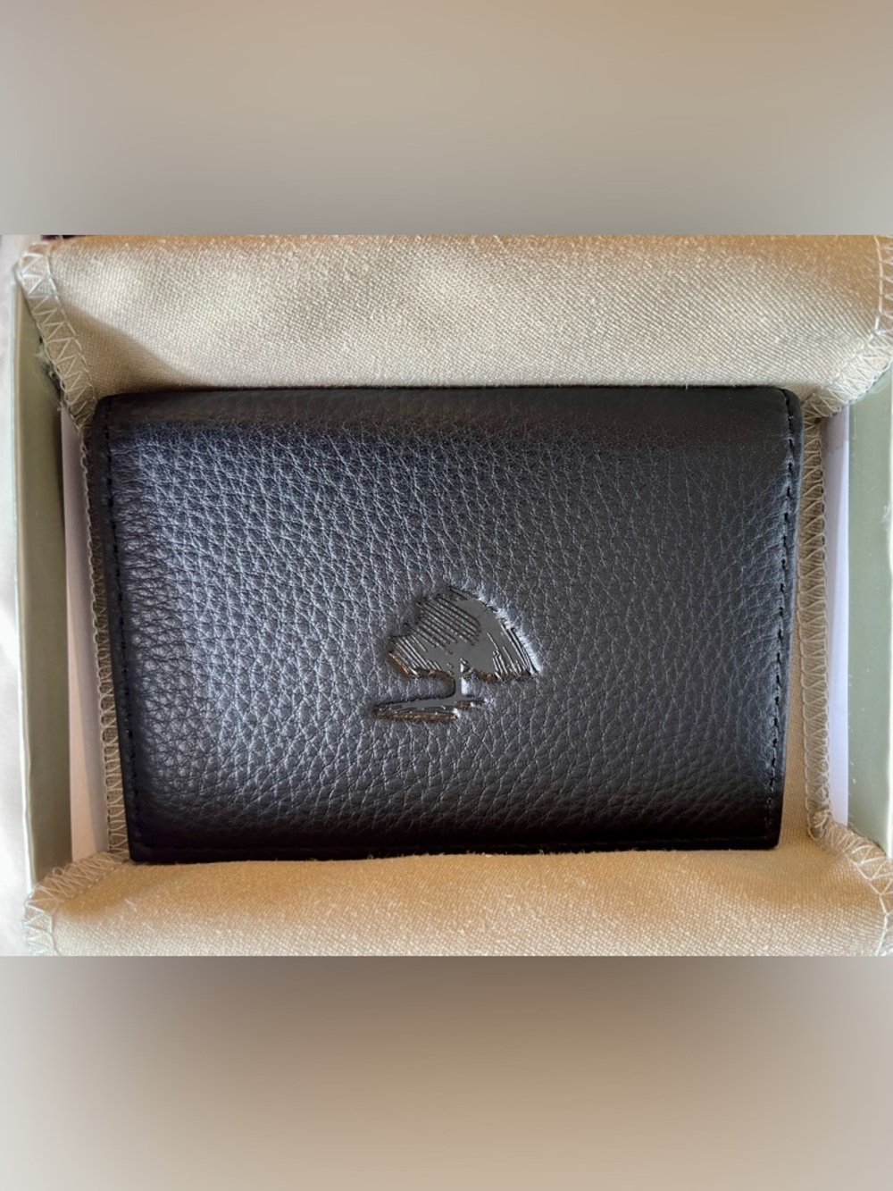 Levenger Pebbled Leather Card Holder Wallet in Black - Brand New with Gift Box - Picture 2 of 6
